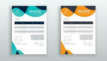 professional creative invoice template design for your business vector