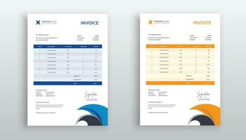 professional creative invoice template design for your business vector