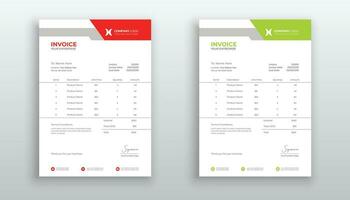 professional creative invoice template design for your business vector