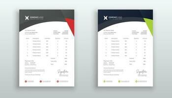 professional creative invoice template design for your business vector