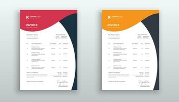 professional creative invoice template design for your business vector