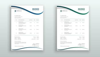 professional creative invoice template design for your business vector