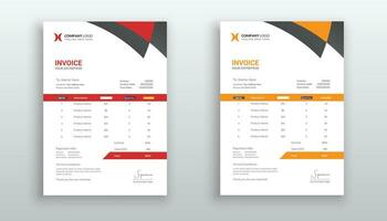 professional creative invoice template design for your business vector