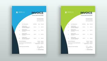 professional creative invoice template design for your business vector