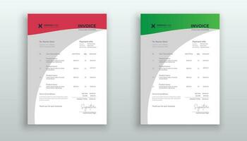 professional creative invoice template design for your business vector