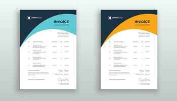 professional creative invoice template design for your business vector