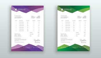 creative modern invoice template for your business vector