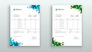 creative modern invoice template for your business vector