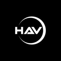 HAV Logo Design, Inspiration for a Unique Identity. Modern Elegance and Creative Design. Watermark Your Success with the Striking this Logo. vector