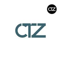 Letter CTZ Monogram Logo Design vector