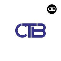 Letter CTB Monogram Logo Design vector