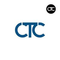 Letter CTC Monogram Logo Design vector