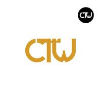 Letter CTW Monogram Logo Design vector
