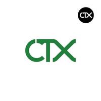 Letter CTX Monogram Logo Design vector
