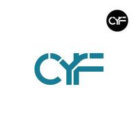 Letter CYF Monogram Logo Design vector