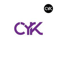 Letter CYK Monogram Logo Design vector