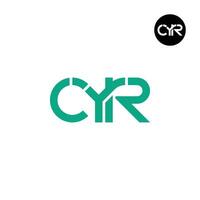 letra cyr monograma logo diseño vector