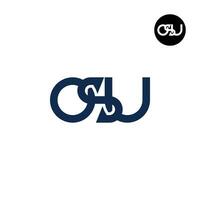 Letter OSU Monogram Logo Design vector