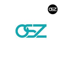 Letter OSZ Monogram Logo Design vector