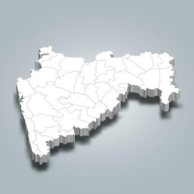 Maharashtra 3d district map is a state of India