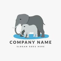 Abstract Elephant emblem modern vector logo design