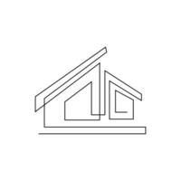 Architecture house line illustration design vector