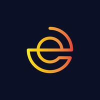 Letter E logo icon design template elements vector