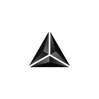 triángulo poligonal geométrico resumen diseño forma logo vector