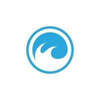 Water wave icon vector