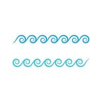 Water wave icon vector