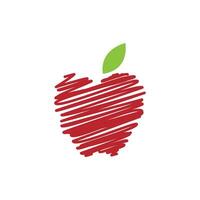 diseño de ilustración de vector de manzana