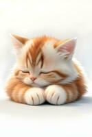 cute cat animal created by Ai generative technology photo