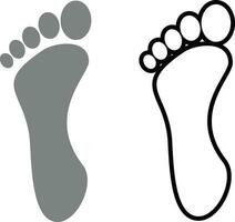 Set of Footprint vector illustrations