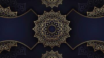 Luxury background with golden mandala ornament vector