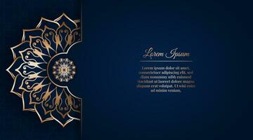 Luxury background with golden mandala ornament vector