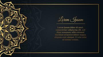 Luxury background with golden mandala ornament vector