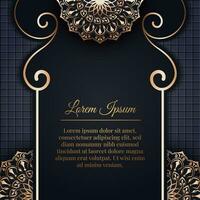 Luxury background with golden mandala ornament vector