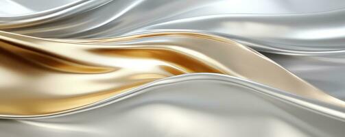 fine art silver background with thin gold lines . AI Generated photo