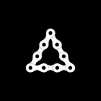 Triangle Shape created from Chain Silhouette for Motorcycle, Bike or Bicycle, Machinery, can use for Art Illustration, Logo Type, Pictogram, Website or Graphic Design Element. vector