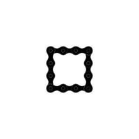 Composition of the Silhouette of the Chain for Motorcycle, Bike or Bicycle, Machinery, can use for Art Illustration, Logo Type, Pictogram, Website or Graphic Design Element. Vector Illustration