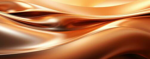 golden metal background with smooth lines . AI Generated photo