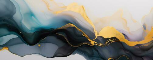 fluid abstract art . AI Generated photo