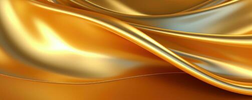 golden metal background with smooth lines . AI Generated photo