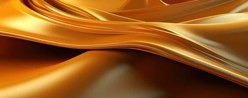 golden metal background with smooth lines . AI Generated photo