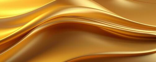 golden metal background with smooth lines . AI Generated photo