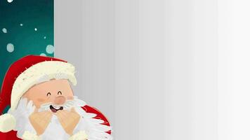 Santa Claus at Christmas laughing announcement video
