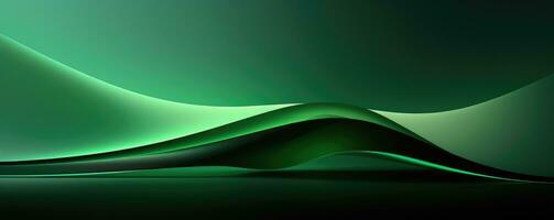 minimalist wallpaper with curved lines of different shades of green . AI Generated photo