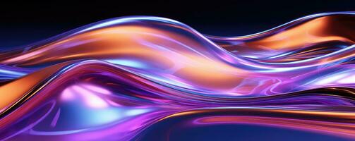 metallic liquid background texture, futuristic waves . AI Generated photo