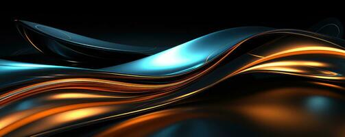 metallic liquid background texture, futuristic waves . AI Generated photo