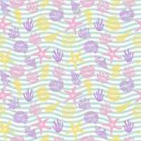 Sea vector seamless pattern. Can be used in textile industry, paper, background, scrapbooking.